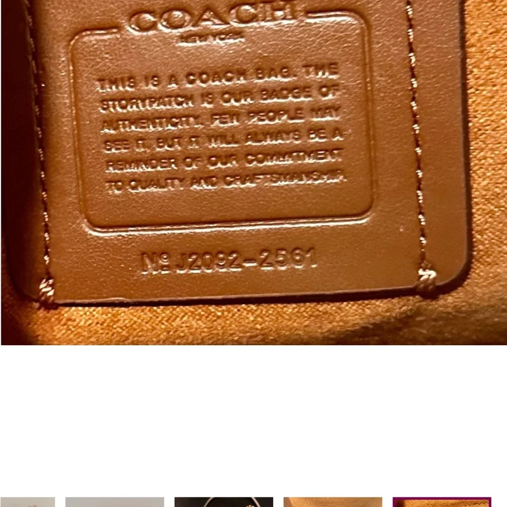 Coach Quilted Crossbody Bag in Cream with Gold Hardware - Picture 5 of 5